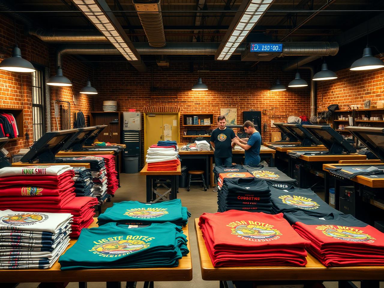 The Graphics Shop print floor with custom apparel